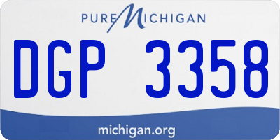 MI license plate DGP3358