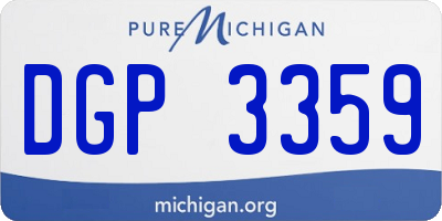 MI license plate DGP3359