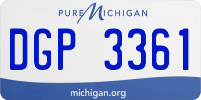 MI license plate DGP3361