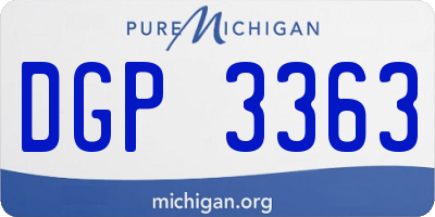 MI license plate DGP3363