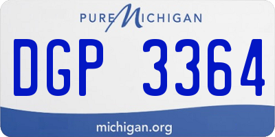 MI license plate DGP3364