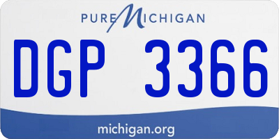 MI license plate DGP3366