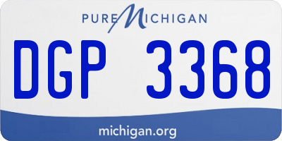 MI license plate DGP3368