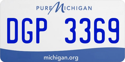 MI license plate DGP3369