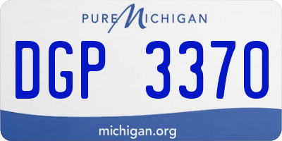 MI license plate DGP3370