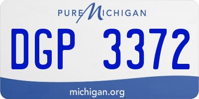 MI license plate DGP3372
