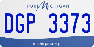 MI license plate DGP3373
