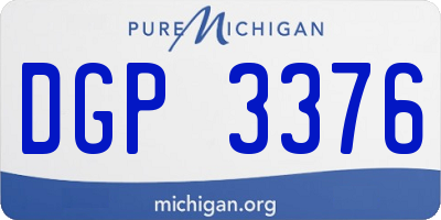 MI license plate DGP3376