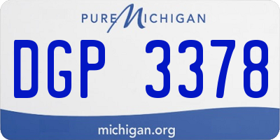 MI license plate DGP3378