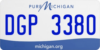 MI license plate DGP3380