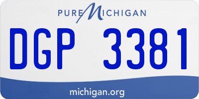 MI license plate DGP3381