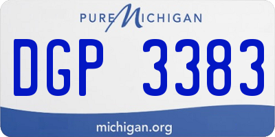 MI license plate DGP3383