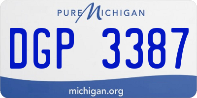 MI license plate DGP3387