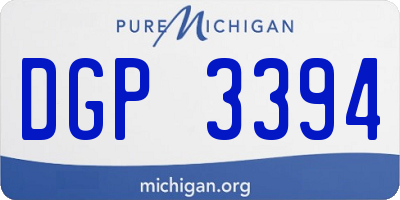 MI license plate DGP3394