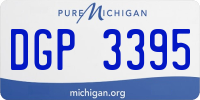 MI license plate DGP3395