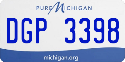MI license plate DGP3398