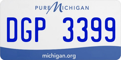 MI license plate DGP3399