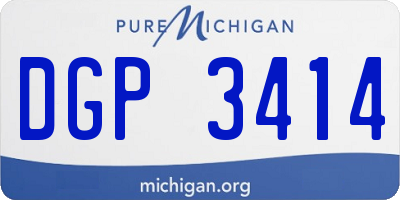 MI license plate DGP3414