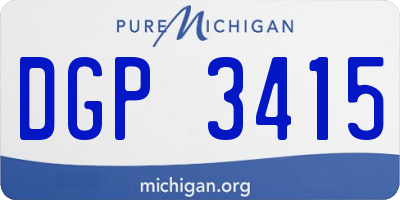 MI license plate DGP3415