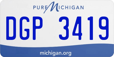 MI license plate DGP3419