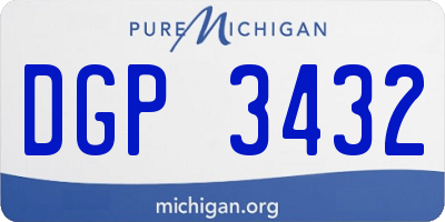 MI license plate DGP3432