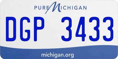 MI license plate DGP3433