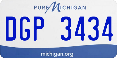 MI license plate DGP3434
