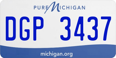 MI license plate DGP3437