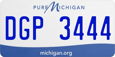MI license plate DGP3444