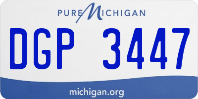 MI license plate DGP3447