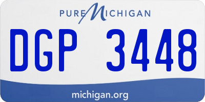 MI license plate DGP3448