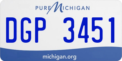MI license plate DGP3451