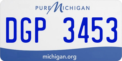 MI license plate DGP3453