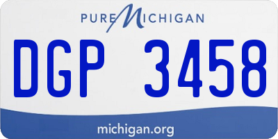 MI license plate DGP3458
