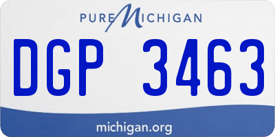MI license plate DGP3463