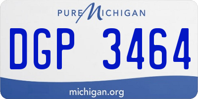 MI license plate DGP3464