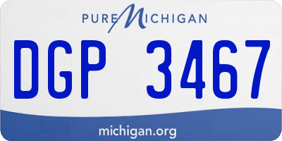 MI license plate DGP3467