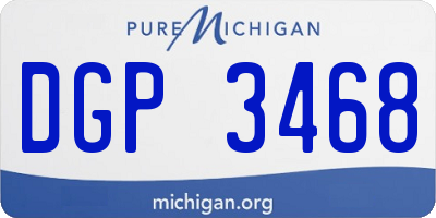 MI license plate DGP3468