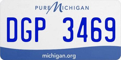 MI license plate DGP3469