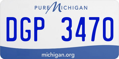 MI license plate DGP3470