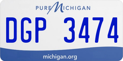 MI license plate DGP3474