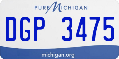 MI license plate DGP3475