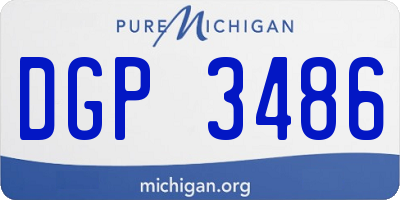 MI license plate DGP3486