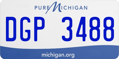 MI license plate DGP3488