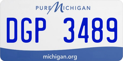 MI license plate DGP3489