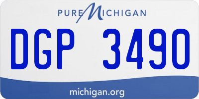 MI license plate DGP3490