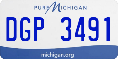 MI license plate DGP3491