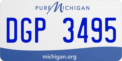 MI license plate DGP3495