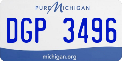 MI license plate DGP3496