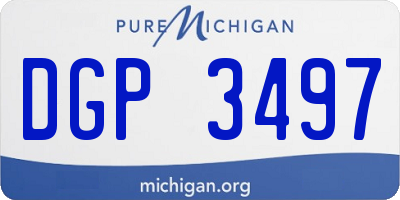 MI license plate DGP3497